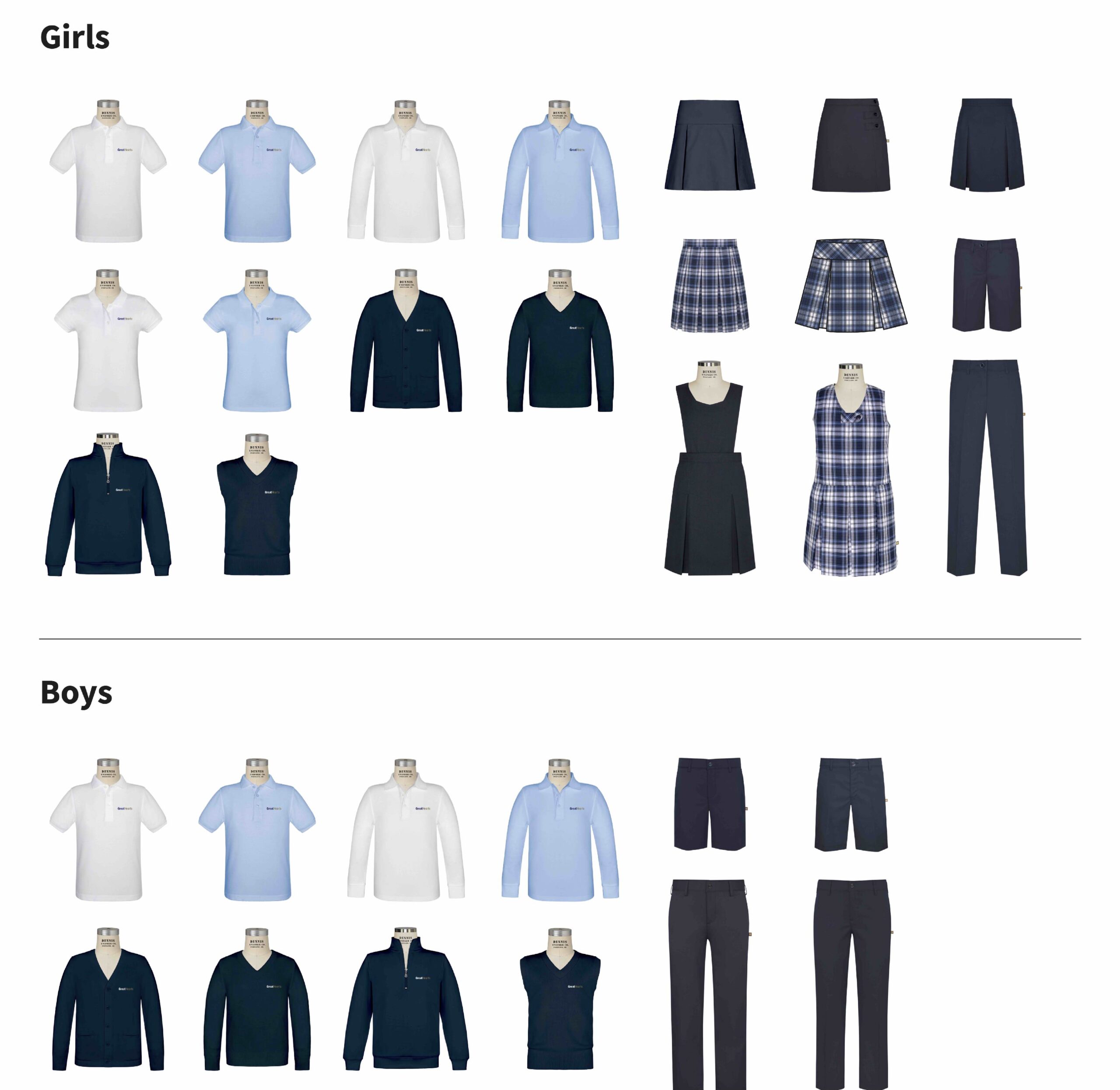 elementary uniforms at great hearts christian academies